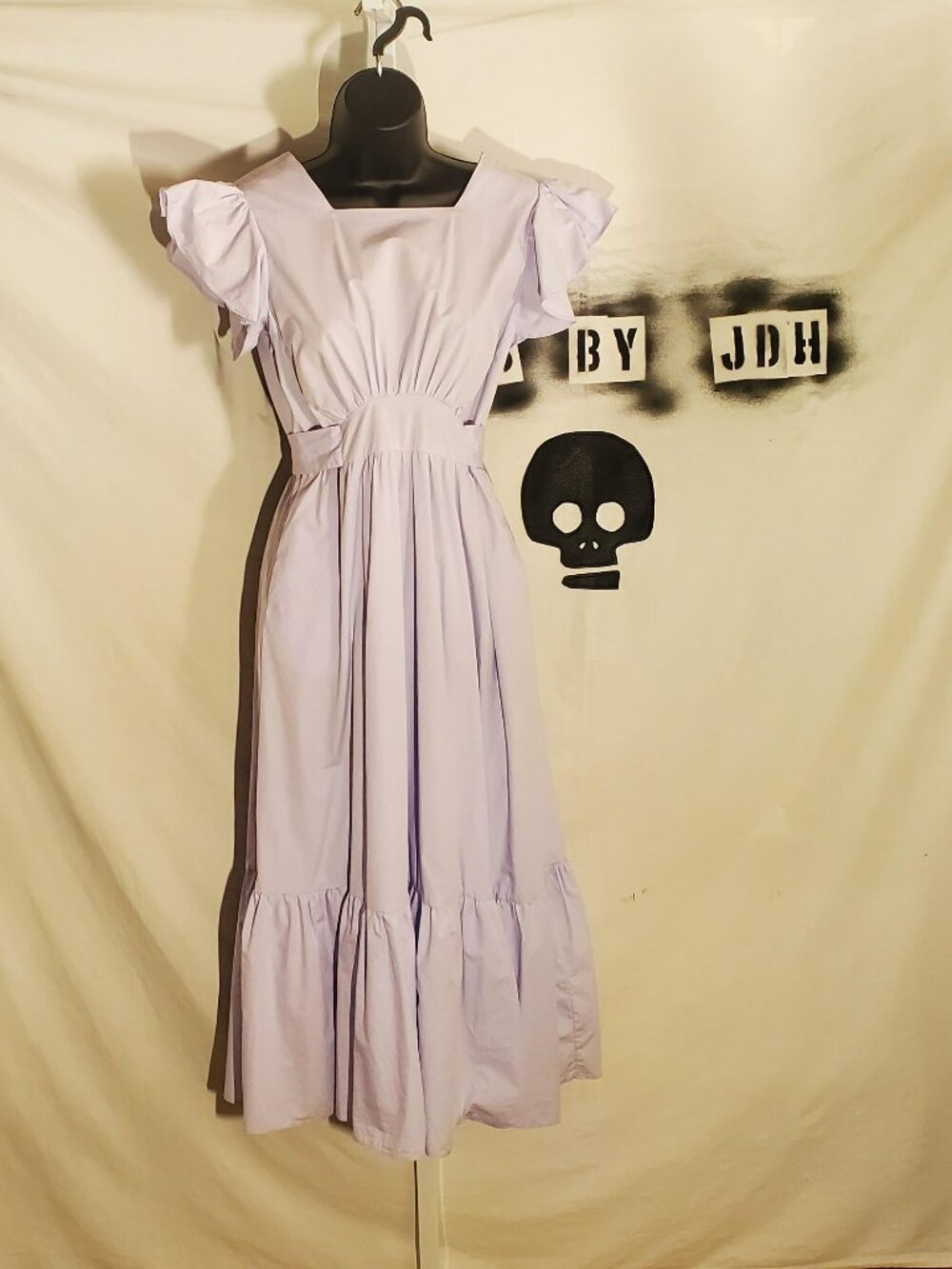 Farrow Beulah Cotton Open Back Tiered Dress in Lavender - Sz S- shipping incl. - Picture 2 of 16